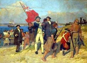 Landing of Captain Cook at Botany Bay in 1770 by Emanuel Phillips Fox