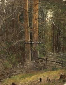 Skovinterior by Adolphe Tidemand