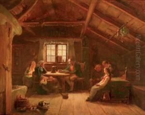 Reading From The Story Book by Adolphe Tidemand