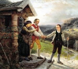 Den Yngste Sonns Avskjed 1867 1867 by Adolphe Tidemand