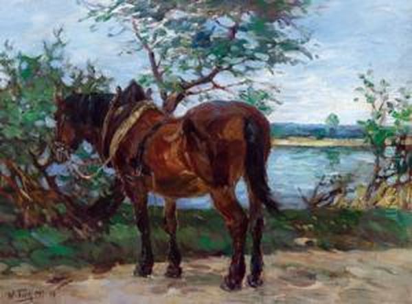 Pferd Am Flusufer - view 1