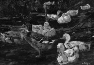 "enten". Sign by Willy Tiedjen