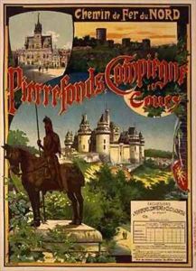 Reproduction of a Poster Advertising Northern Railway Excursions to Pierrefonds Compiegne and Coucy by Georges Fraipont