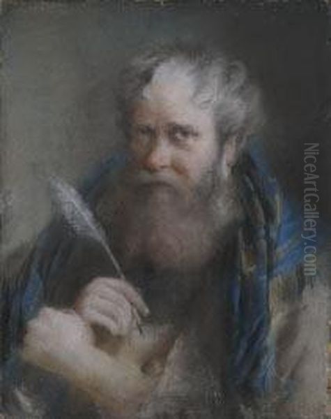 Retrato De Oriental Con Pluma - view 1