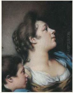 Jeune Femme Et Son Fils by Lorenzo Tiepolo