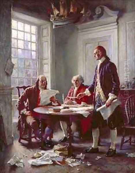 Writing the Declaration of Independence in 1776 - view 1