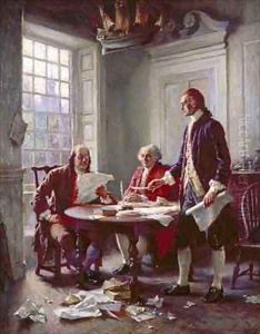 Writing the Declaration of Independence in 1776 by Jean-Leon Gerome Ferris