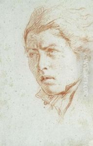 The Head Of Young Man by Lorenzo Tiepolo