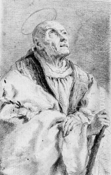 Saint Pietro Orseolo Holding A Lily And A Staff - view 1