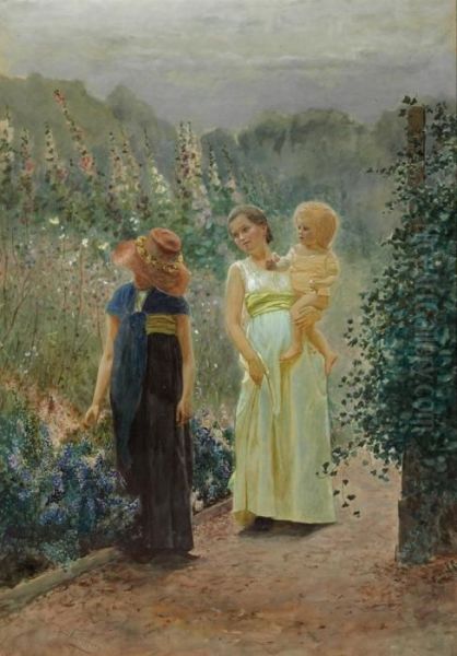 Family In The Garden - view 1