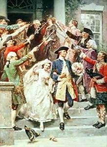 Here Comes the Bride the Wedding of George and Martha Washington in 1759 by Jean-Leon Gerome Ferris