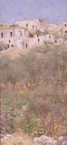 Hillside Village by Louis Comfort Tiffany