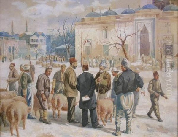 Turkish Market Scene - view 1