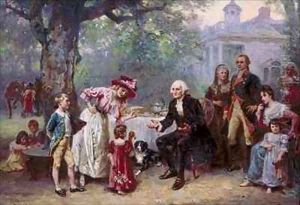 George Washington and his Family by Jean-Leon Gerome Ferris