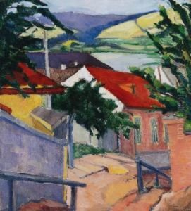 Street In Trencseny by Lajos Tihanyi