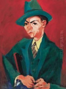 The Portrait Of Jacques De La Fregonniere by Lajos Tihanyi