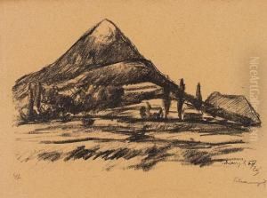 Hazak A Hegyaljan by Lajos Tihanyi