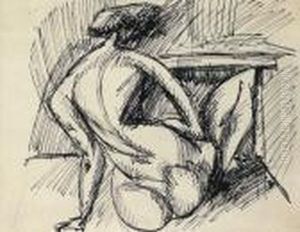 Back Nude, About 1912 by Lajos Tihanyi