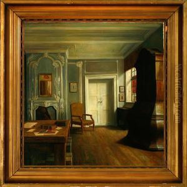 Aninterior From A Blue Drawing Room - view 1