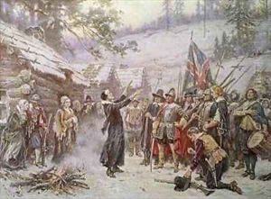 The First Sermon Ashore in 1621