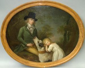 Quarter-length With A Dog In A Landscape Quarter-length With A Dog In A Landscape