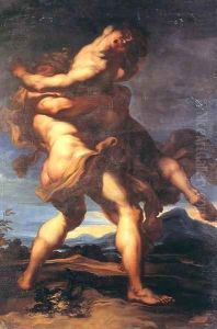 Hercules and Antaeus 2 by Gregorio de Ferrari