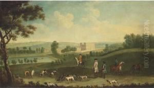 The Duke Of Kingston Shooting In The Grounds Of Thoresby Hall,nottinghamshire by Peter Tillemans