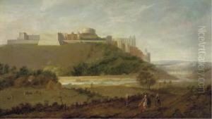 Windsor Castle From The North With The River Thames And Labourers In The Foreground