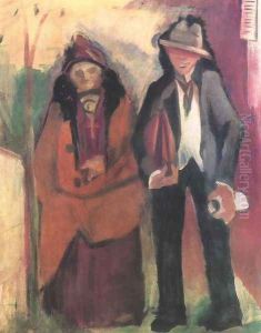 French Poet and his Mother 1932 by Istvan Farkas