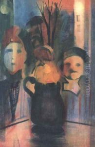 Man and Woman in the Window 1939 by Istvan Farkas