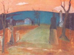 Landscape at Dusk 1931 by Istvan Farkas