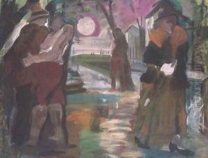 Night on the Outskirts of Town 1931 by Istvan Farkas