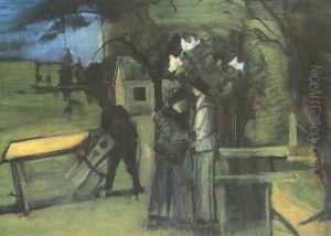Night Scene 1939 by Istvan Farkas
