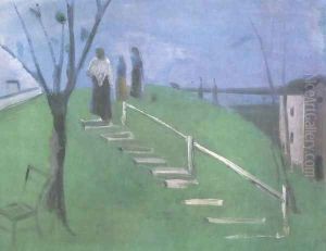 On the Hillside 1931 by Istvan Farkas