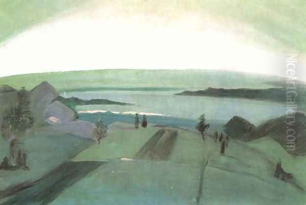 Green and Black French Landsxape 1930 - view 1
