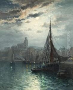 Le Treport : Effet De Lune Sur Le Port