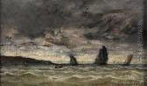 Barques Sous Voiles Ciel Orageux Barques Sous Voiles Ciel Orageux