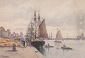 Bateau De Peche Au Port by Louis Timmermans