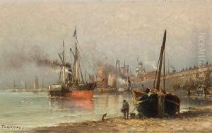 Harbour Scene by Louis Timmermans