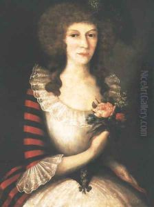 Portrait of Wiktoria Madalinska by Jozef Faworski
