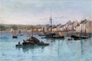 Pecheurs Dans Un Port Breton Pecheurs Dans Un Port Breton