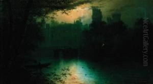 Warwick Castle By Night by Louis Timmermans