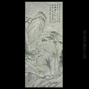 Hanging Scorll, Ink On Paper. by Jiang Tingxi