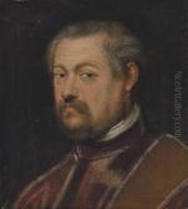 Portrait Of A Venetian Senator, Bust-length by Domenico Tintoretto