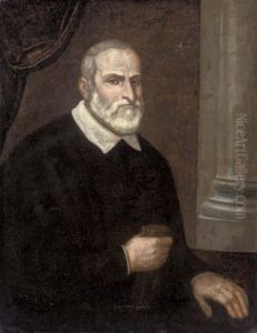 Portrait Of A Gentelman, Half-length, Seated, A Book In His Right Hand