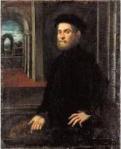 Portrait D'homme Devant Un Palais