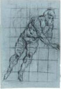 Study Of A Twisting Male Nude