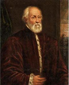 Portrait Of A Gentleman, Half Length, Wearing The Robes Of A Venetian Senator