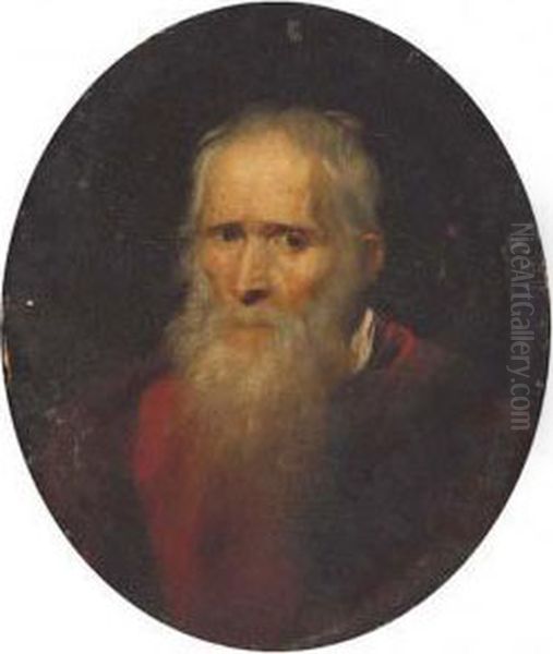 Portrait Of A Gentleman, Bust-length, In A Red Coat - view 1
