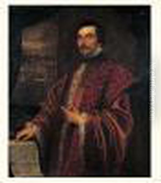 Portrait D'antonio Longui,preteur De Vicence Devant La Ville De Vicence - view 1